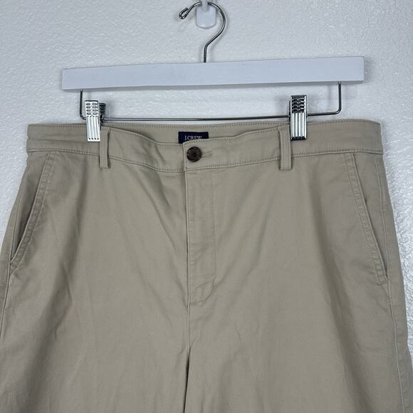 J Crew Pants Women Size 12 Wide Leg Chino Vintage Sandstone Classic Preppy - Picture 3 of 10